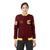 Custom Crimson Gold-1 White Bomber Full-Snap Varsity Letterman Jacket