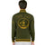 Custom Olive Black-Old Gold Bomber Full-Snap Varsity Letterman Jacket