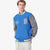 Custom Light Blue Gray Bomber Full-Snap Varsity Letterman Two Tone Jacket