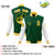 Custom Green White Bomber Full-Snap Varsity Letterman Two Tone Jacket