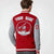 Custom Red Gray Bomber Full-Snap Varsity Letterman Two Tone Jacket