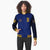 Custom Royal Blue Navy Bomber Full-Snap Varsity Letterman Two Tone Jacket