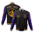 Custom Black Purple Bomber Full-Snap Varsity Letterman Two Tone Jacket