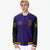 Custom Purple Black Bomber Full-Snap Varsity Letterman Two Tone Jacket