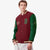 Custom Crimson Green Bomber Full-Snap Varsity Letterman Two Tone Jacket