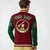 Custom Crimson Green Bomber Full-Snap Varsity Letterman Two Tone Jacket