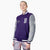 Custom Purple Gray Bomber Full-Snap Varsity Letterman Two Tone Jacket