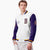 Custom White Purple Bomber Full-Snap Varsity Letterman Two Tone Jacket