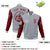 Custom Gray Crimson Bomber Full-Snap Varsity Letterman Two Tone Jacket