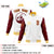 Custom White Crimson Bomber Full-Snap Varsity Letterman Two Tone Jacket