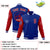 Custom Royal Blue Red Bomber Full-Snap Varsity Letterman Two Tone Jacket