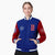 Custom Royal Blue Red Bomber Full-Snap Varsity Letterman Two Tone Jacket