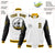 Custom White Black Bomber Full-Snap Varsity Letterman Two Tone Jacket