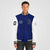 Custom Royal Blue White Bomber Full-Snap Varsity Letterman Two Tone Jacket