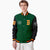 Custom Green Black Bomber Full-Snap Varsity Letterman Two Tone Jacket