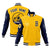 Custom Gold-1 Navy Bomber Full-Snap Varsity Letterman Two Tone Jacket