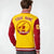 Custom Gold-1 Red Bomber Full-Snap Varsity Letterman Two Tone Jacket