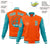 Custom Orange Aqua Bomber Full-Snap Varsity Letterman Two Tone Jacket