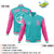 Custom Bright Green Pink Bomber Full-Snap Varsity Letterman Two Tone Jacket