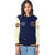 Custom Navy Cream Bomber Full-Snap Varsity Letterman Two Tone Jacket