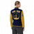 Custom Navy Old-Gold Bomber Full-Snap Varsity Letterman Two Tone Jacket