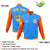 Custom Powder Blue Orange Bomber Full-Snap Varsity Letterman Two Tone Jacket