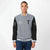 Custom Gray Black Bomber Full-Snap Varsity Letterman Two Tone Jacket