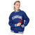 Custom Thunder Blue White-Red Bomber Full-Snap Varsity Letterman Jacket