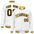 Custom White Black-Gold Bomber Full-Snap Varsity Letterman Jacket