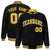 Custom Black Yellow-White Bomber Full-Snap Varsity Letterman Jacket