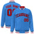 Custom Light Blue Red-Black Bomber Full-Snap Varsity Letterman Jacket