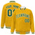 Custom Yellow Green-White Bomber Full-Snap Varsity Letterman Jacket