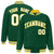 Custom Kelly Green White-Yellow Bomber Full-Snap Varsity Letterman Jacket