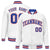 Custom White Thunder-Blue Red Bomber Full-Snap Varsity Letterman Jacket