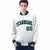 Custom White Aqua-Black Bomber Full-Snap Varsity Letterman Jacket