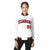 Custom White Red-Black Bomber Full-Snap Varsity Letterman Jacket