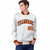 Custom White Orange-Black Bomber Full-Snap Varsity Letterman Jacket