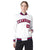 Custom White Red-Navy Bomber Full-Snap Varsity Letterman Jacket