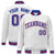 Custom White Thunder-Blue Red Bomber Full-Snap Varsity Letterman Jacket