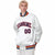 Custom White Navy Old-Gold Bomber Full-Snap Varsity Letterman Jacket