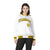 Custom White Yellow-Black Bomber Full-Snap Varsity Letterman Jacket