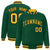 Custom Kelly Green Yellow-Black Bomber Full-Snap Varsity Letterman Jacket