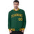 Custom Kelly Green Yellow-Black Bomber Full-Snap Varsity Letterman Jacket