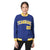 Custom Royal Blue Gold-White Bomber Full-Snap Varsity Letterman Jacket