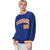 Custom Royal Blue Orange-White Bomber Full-Snap Varsity Letterman Jacket