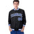 Custom Black Royal-Blue White Bomber Full-Snap Varsity Letterman Jacket