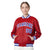 Custom Royal-Red Royal-Blue White Bomber Full-Snap Varsity Letterman Jacket