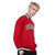 Custom Royal-Red Black-White Bomber Full-Snap Varsity Letterman Jacket