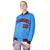 Custom Light-Blue Red-Black Bomber Full-Snap Varsity Letterman Jacket