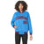 Custom Light-Blue Red-Navy Bomber Full-Snap Varsity Letterman Jacket